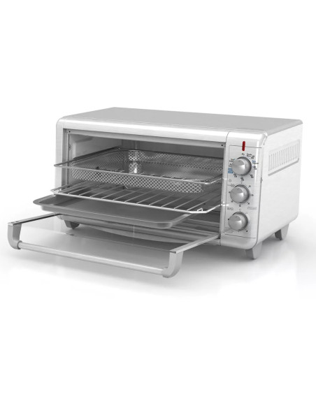 HORNO TOSTADOR AIRFRYER 5 EN 1 BLACK DECKER 8 REBANADAS 1500W ACERO INOX.