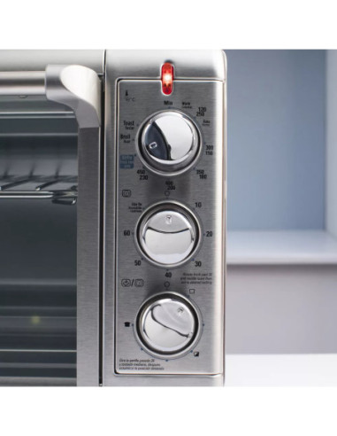 HORNO TOSTADOR AIRFRYER 5 EN 1 BLACK DECKER 8 REBANADAS 1500W ACERO INOX.