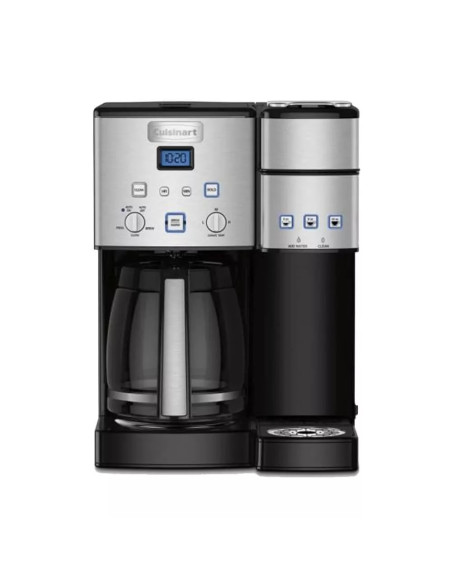 Cafetera Cuisinart Programable para 12 Tzas Jarra Vidrio y Serv  Individual 10 onz