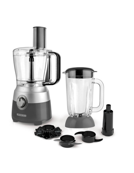 Procesador de Alimentos Black Decker 2 en 1 con Motor de 600W Jarra de Vidrio