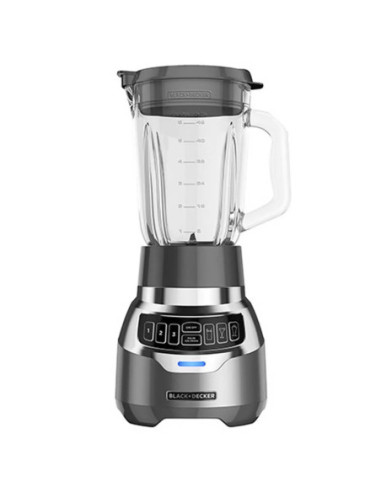 LICUADORA BLACK DECKER SILENCIOSA DIGITAL 3 VELOCIDADES 900W JARRA VIDRIO 1.5 LTS Y VASO 18 ONZ GRIS