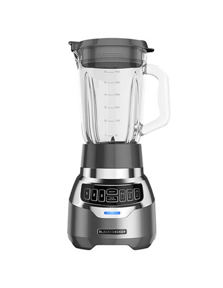 LICUADORA BLACK DECKER SILENCIOSA DIGITAL 3 VELOCIDADES 900W JARRA VIDRIO 1.5 LTS Y VASO 18 ONZ GRIS