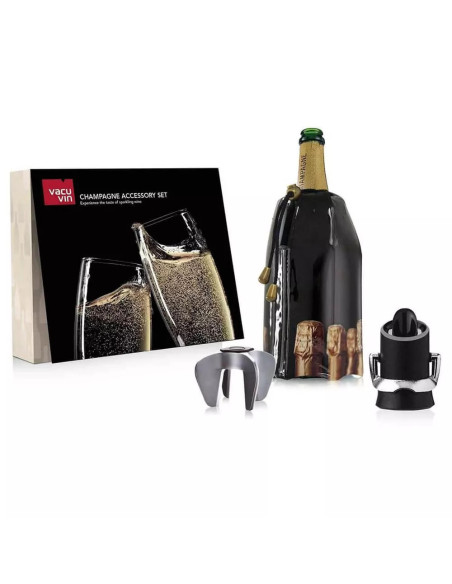 SET DE CHAMPAGNE ACCESSORY VACU VIN 3 PCS