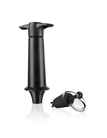 BOMBA AL VACIO VACU VIN 1 TAPON Y VERTIDOR PARA CONSEVAR VINO COLOR NEGRO
