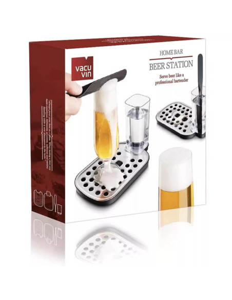 ESTACION DE CERVEZA VACU VIN DE ACERO INOX. 3 PCS