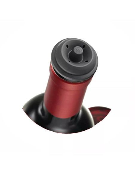 TAPON AL VACIO PARA VINO VACU VIN 6PCS COLOR GRIS