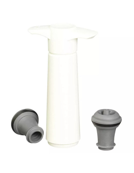BOMBA AL VACIO VACU VIN 2 TAPONES PARA CONSEVAR VINO COLOR BLANCO