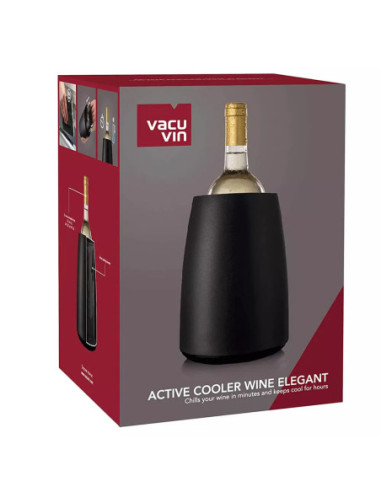 ENFRIADOR ACTIVO EN RECIPIENTE DE VINO VACU VIN PLASTICO COLOR NEGRO
