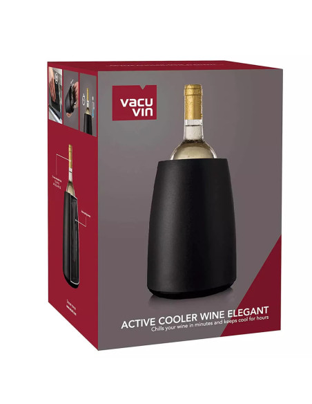 ENFRIADOR ACTIVO EN RECIPIENTE DE VINO VACU VIN PLASTICO COLOR NEGRO