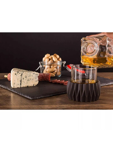 ENFRIADOR ACTIVO DE VASO DE WHISKEY VACU VIN COLOR CAFE