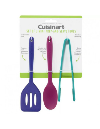 Set de Mini Utencillos Cuisinart 3Pcs Silicona Colores