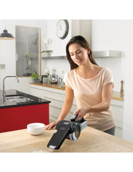 Aspiradora de Pivote Black Decker Inalambrica Litio 20V 444Ml 3 Etapas Gris