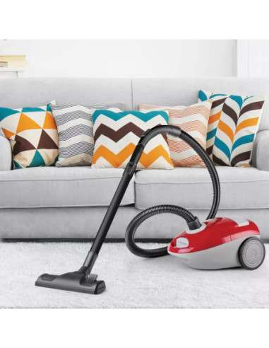 Aspiradora Black Decker 1800W 3Lt Bolsa de Tela Rojo