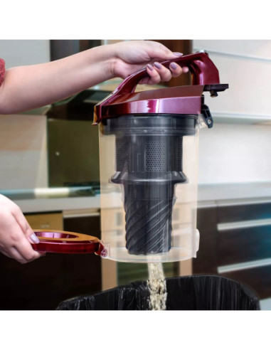 Aspiradora Black Decker 2200W 4.5Lts Colector de Polvo Hepa Filtro Color Vino