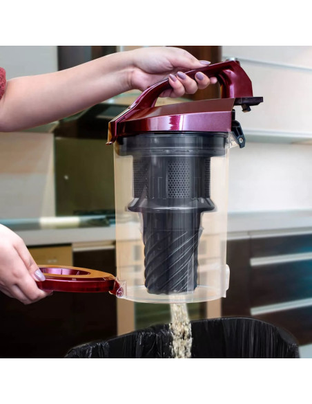 Aspiradora Black Decker 2200W 4.5Lts Colector de Polvo Hepa Filtro Color Vino