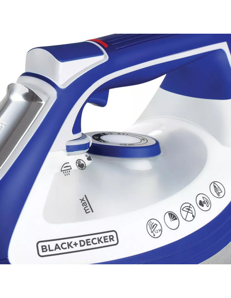 PLANCHA DE ROPA BLACK DECKER1500W IMPACT AZUL