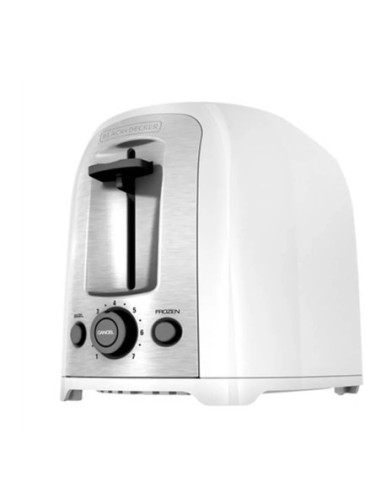 Tostadora Black Decker 2 Rebanadas 7 Niveles Blanca