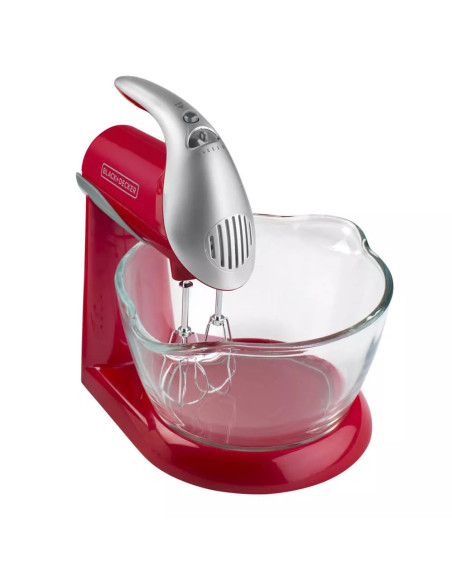 Batidora de Pedestal Black Decker 250W 5 Velocidades Tazon Roja