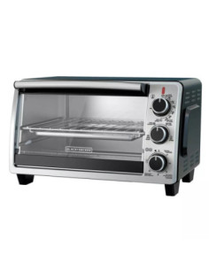 HORNO TOSTADOR BLACK DECKER 4 REBANADAS 1350W ACERO INOX. 2