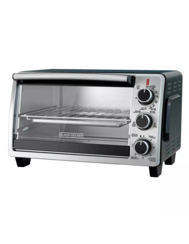 HORNO TOSTADOR BLACK DECKER 4 REBANADAS 1350W ACERO INOX.