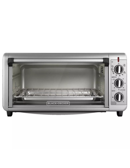 Horno Tostador Black Decker 8 Rebanadas 1500W 21 Lts Acero Inox