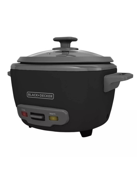 Olla Arrocera Black Decker Capacidad 7 Tzs 2 Lts Tapa Vidrio Negra