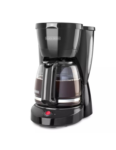 Cafetera Black Decker 12 Tazas Boton Encendido y Apagado Negra