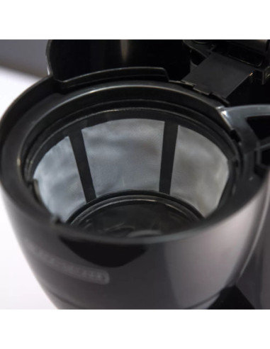 Cafetera Black Decker 12 Tazas Boton Encendido y Apagado Negra