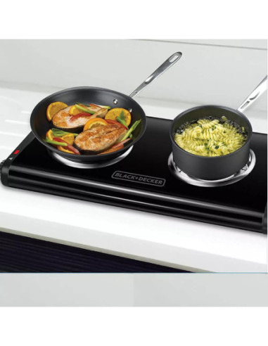 Hornilla Electrica Black Decker Dual 1500W Negro