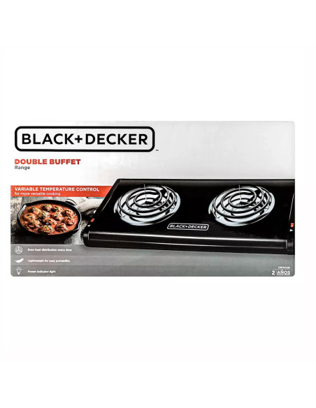 Hornilla Electrica Black Decker Dual 1500W Negro