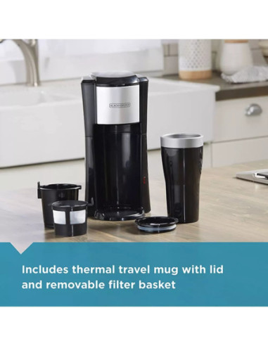 CAFETERA BLACK DECKER 1 TZS CON FILTRO Y JARRA ANTIADHERENTE