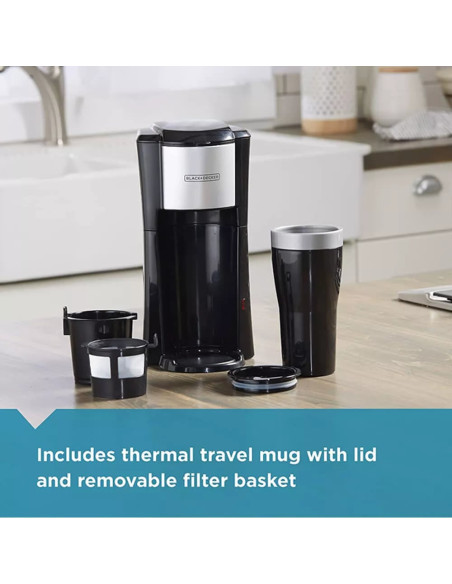 CAFETERA BLACK DECKER 1 TZS CON FILTRO Y JARRA ANTIADHERENTE