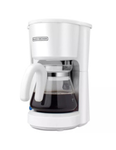 Cafetera Black Decker 5 Tazas Filtro Permanente Boton Encendido y Apagado Blanca