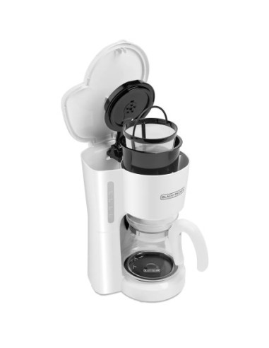 Cafetera Black Decker 5 Tazas Filtro Permanente Boton Encendido y Apagado Blanca