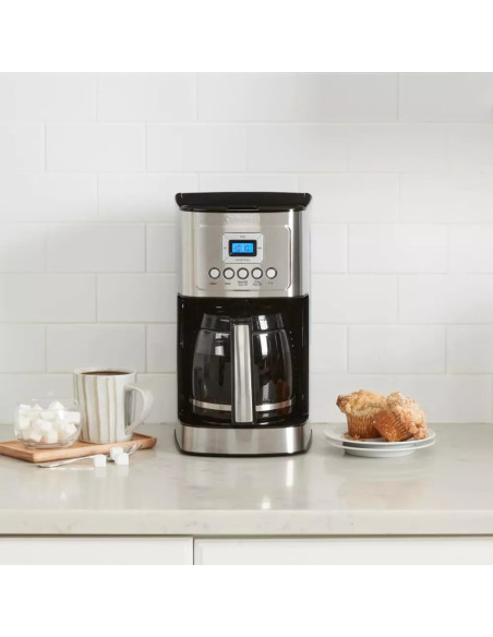 CAFETERA CUISINART PROGRAMABLE HASTA 24H ANTES JARRA 14TZ APAGADO AUTOMATICO CON FILTRO ACERO INOX