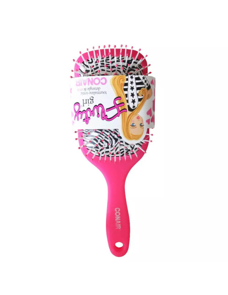 Cepillo De Cabello Conair Tipo Paleta Almohadilla Diseno Zebra
