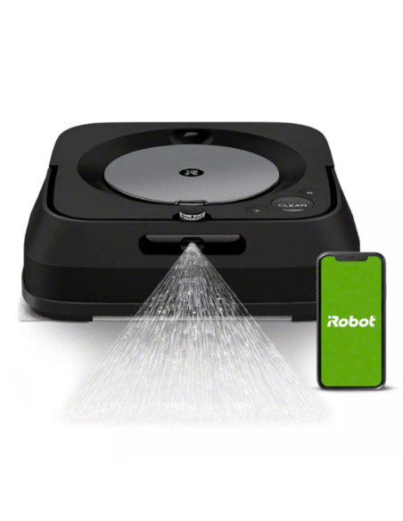 TRAPEADOR IROBOT M6 FRIEGA SUELOS WIFI ASIST  ALEXA GOOGLE HASTA 75MIN  NEGRO