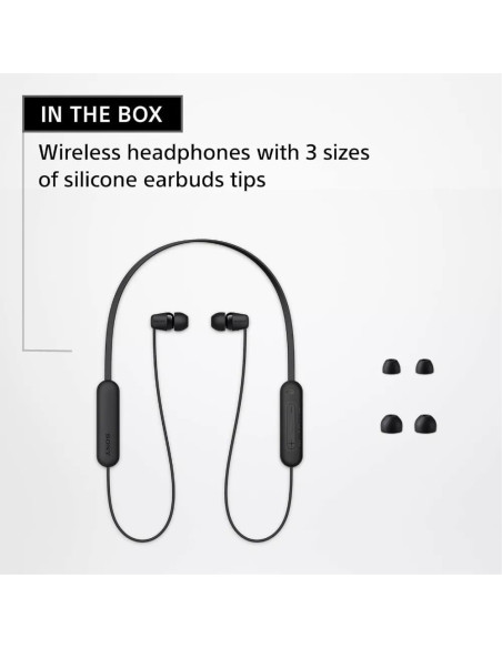 AUDIFONOS SONY INALAMBRICO 9MM 20 20KHZ MICROF  INTEGR  25H DUR  NEGRO