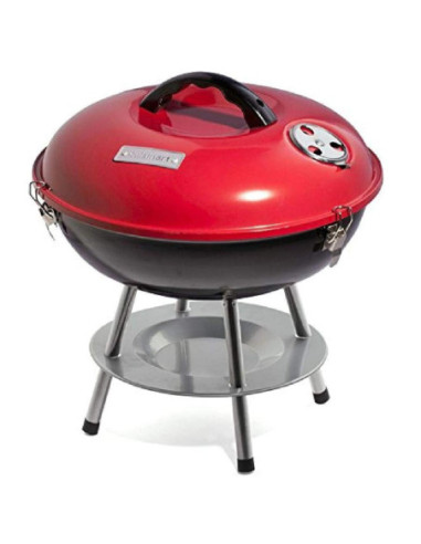 PARRILLA DE CARBON CUISINART 14 PULG. PORTATIL SIST. VENTILACION DUAL ROJA-NEGRA