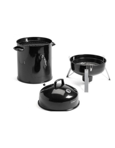 AHUMADOR DE CARBON CUISINART 16 PULG. VERTICAL 2 PARRILLAS SIST. VENTILACION DUAL NEGRO