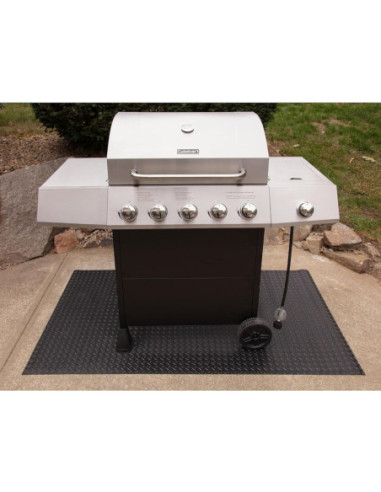 TAPETE PREMIUM CUISINART 66X36PULG. PARA PARRILLA-AHUMADOR PVC TERRAZA-PATIO NEGRO