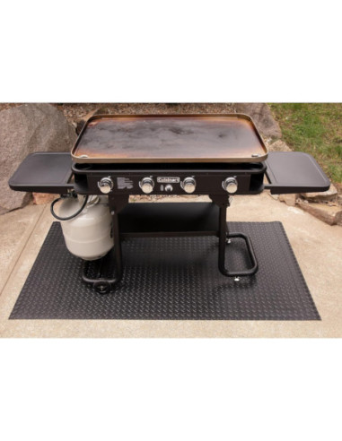 TAPETE PREMIUM CUISINART 66X36PULG. PARA PARRILLA-AHUMADOR PVC TERRAZA-PATIO NEGRO