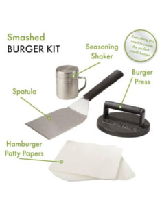 SET HERRAMIENTAS PARA HAMBURGUESAS APLASTADAS CUISINART 3PCS PARA PARRILLA ACERO INOX. 2