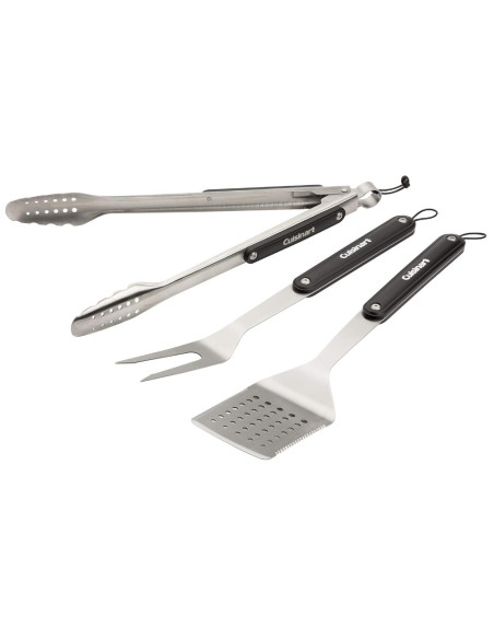 SET HERRAMIENTAS MAGNETICAS CUISINART 3PCS PARA PARRILLA ACERO INOX.