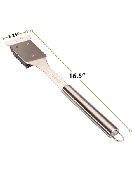 CEPILLO DE LIMPIEZA CUISINART 16.5PULG. PARA PARRILLA ACERO INOX. NEGRO