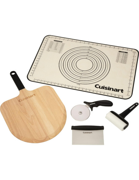 SET HERRAMIENTAS CUISINART PARA PIZZA 5PCS PARA PARRILLA ACERO INOX.