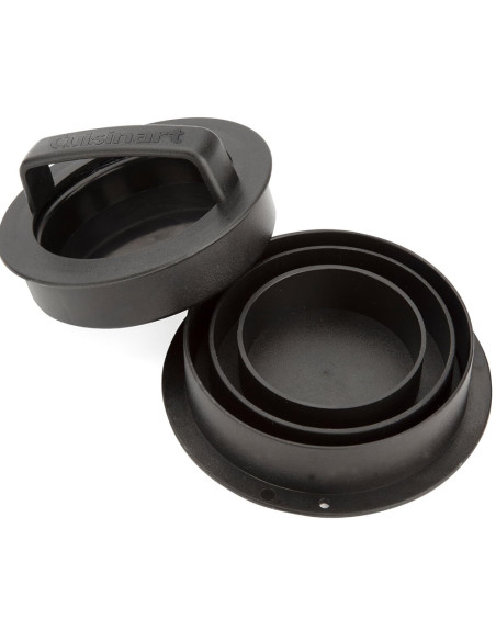 PRENSA PARA HAMBURGUESAS RELLENAS CUISINART PLASTICO 4 EN 1 NEGRO