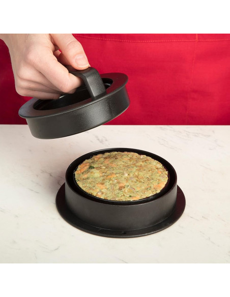 PRENSA PARA HAMBURGUESAS RELLENAS CUISINART PLASTICO 4 EN 1 NEGRO