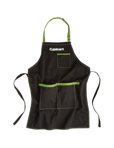DELANTAL DE PARRILLERO CUISINART AJUSTABLE POLYESTER BOLSILLOS-TOALLA NEGRO