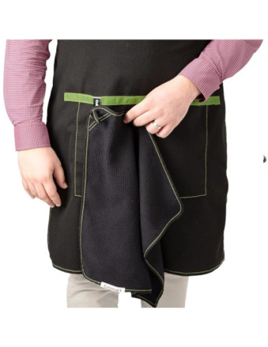 DELANTAL DE PARRILLERO CUISINART AJUSTABLE POLYESTER BOLSILLOS-TOALLA NEGRO